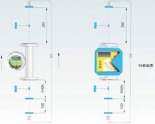 消防轉子流量計54安裝圖