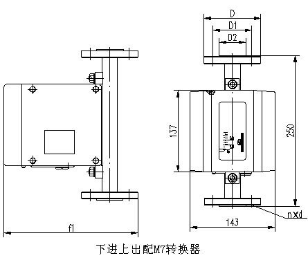 液體轉(zhuǎn)子流量計(jì)外形尺寸圖