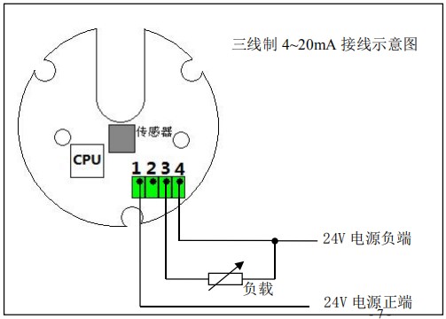 防爆腰輪流量計(jì)三線制接線圖